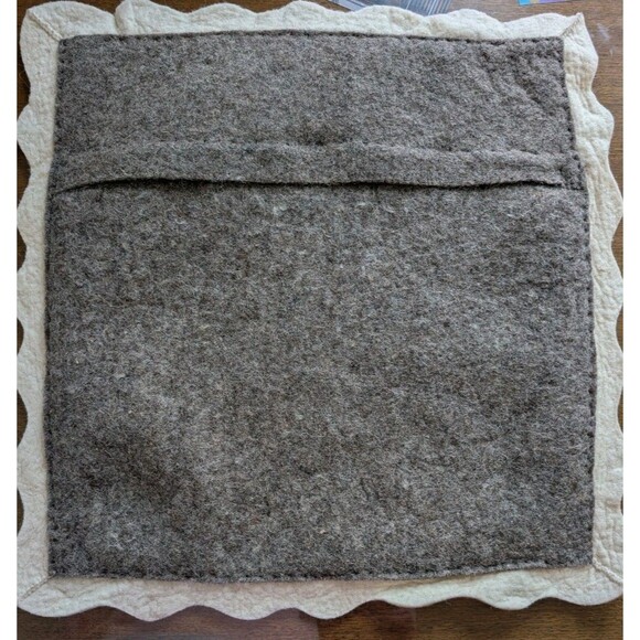 ARCADIA HOME WOOL FELT SNOWFLAKE PILLOW COVER GRAY - Picture 3 of 6